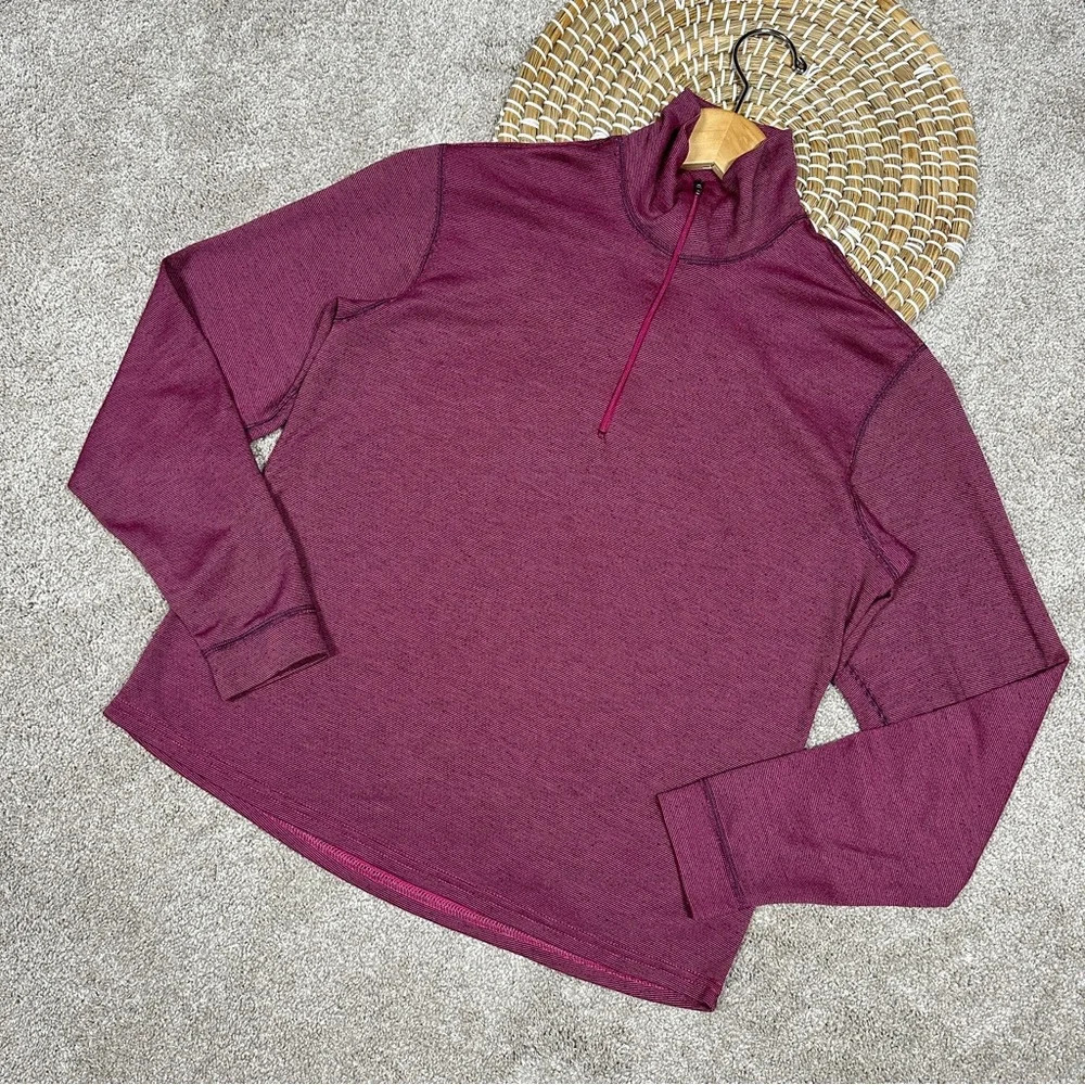 Patagonia Capilene Ski Base Layer 1/4 Zip Long Sleeve Thermal Pink Size S